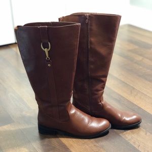 Wide calf knee high boots